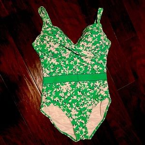Draper James/Lands' End Tummy Control Chlorine Resistant 1Piece Swimsuit - 10D